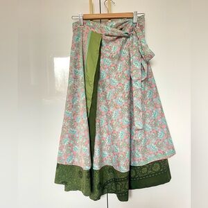 Guru Hippie wrap skirt sari 100% Rayon Medium